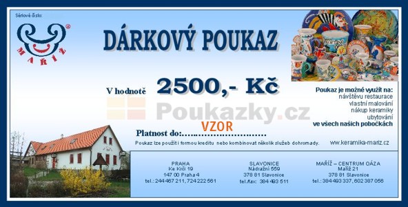 Drkov poukaz Ma 2500 K