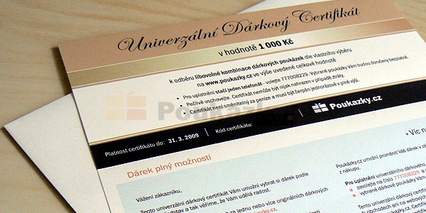 Univerzln drkov certifikt 5000 K