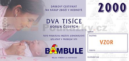 Drkov certifikt Bambule 2000 K