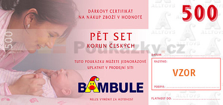 Drkov certifikt Bambule 500 K