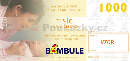 Drkov certifikt Bambule 1000 K