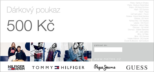 Drkov poukaz Tommy Hilfiger 500 K