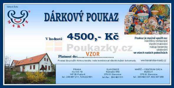 Drkov poukaz Ma 4500 K