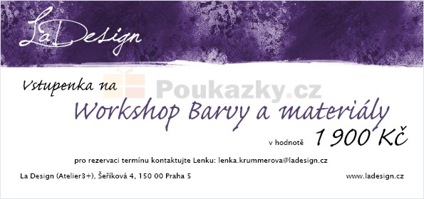 Vstupenka na workshop Barvy a materily