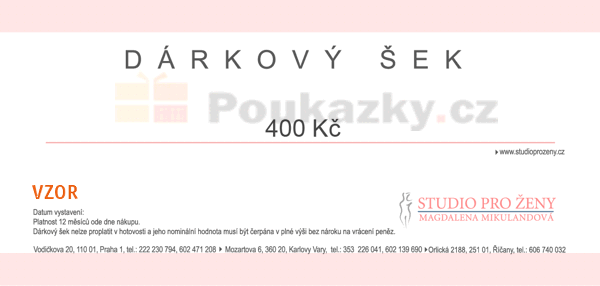 Drkov poukzka Studia pro eny 400 K