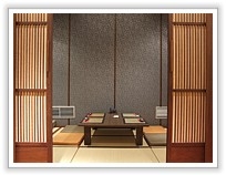 Interier japonsk restaurace Samuraj